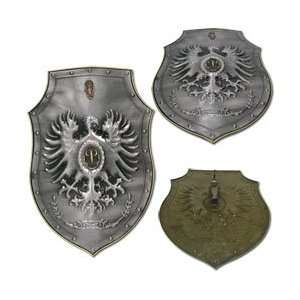  Full Size Silver Heraldic Phoenix Shield 