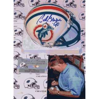  Signed Bob Griese Mini Helmet   Riddell Miami Dolphins 