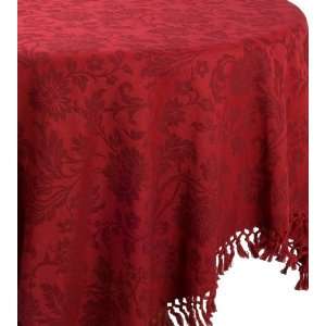  April Cornell 60 by 90 Inch Tablecloth, Lyric Jacquard Red 