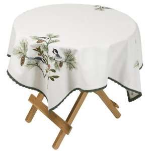  April Cornell 36 by 36 Inch Tablecloth, Chickadee 