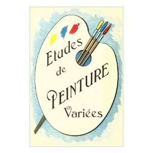  Various Studies in Painting on Palate in French Giclee 