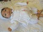 Baby Prop Blanket Cocoon Wrap Reborn Doll Cream n Pink trim  