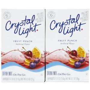 Crystal Light On The Go Fruit Punch Drink Mix, 10 ct, 2 pk  