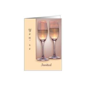 Two Glasses, New Years Wedding Card Health & Personal 