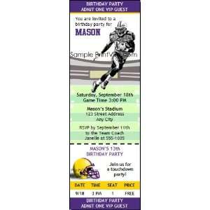  LSU Tigers Colored Football Ticket Invitation 2 Sports 