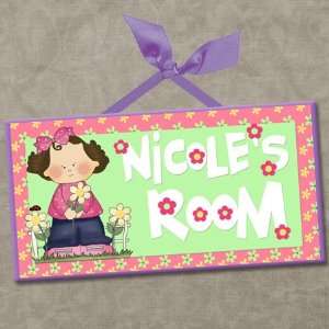  Garden Girls Personalized Kids Room/wall Sign Spring 
