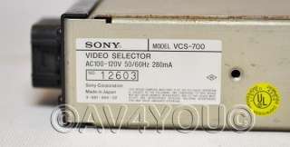 Sony VCS 700 VCS700 Monitoring Switcher Video Selector for BVP HDC MSU 