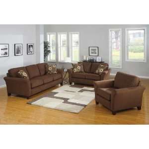   3Pc Contemporary Modern Fabric Sofa Set #AC JANETTE Furniture & Decor