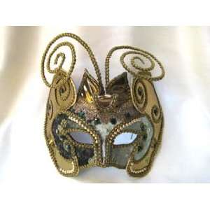   Masquerade Mezzo Volto With Flowers Carnival Mask