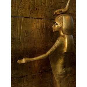 Detail of Goddess Selket, Pharaoh Tutankhamun, Egyptian Museum, Egypt 