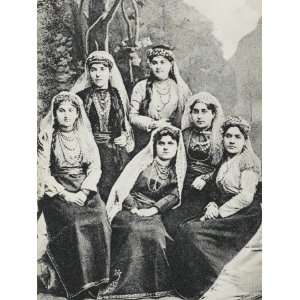  A Group of Armenian Ladies of Akalzik, Caucasus Stretched 