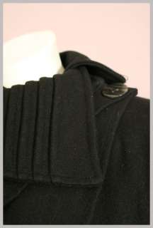 Vintage 80s Modern AVANT GARDE Black Wool Origami Cape Coat M  
