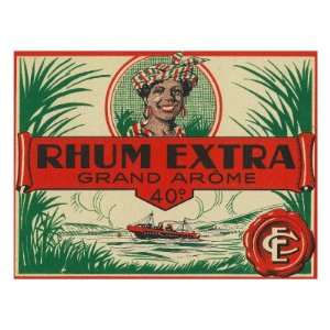  Rhum Extra Grand Arome Brand Rum Label Giclee Poster Print 