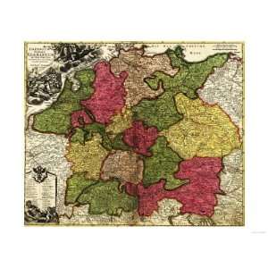  Germany   Panoramic Map Giclee Poster Print, 24x32