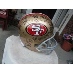   Signed F/s Helmet Harbaugh Gore Smith Willis   Autographed NFL Helmets