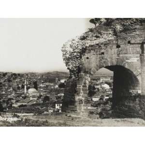Pergamon, Turkey   View from the Ruins Toward Bergama Photographic 