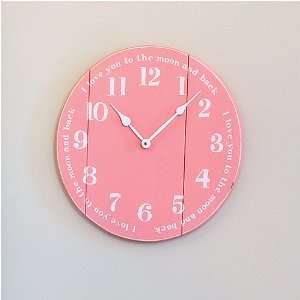  Pink I Love You To The Moon Clock