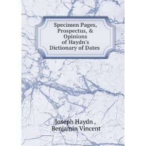   Haydns Dictionary of Dates . Benjamin Vincent Joseph Haydn  Books