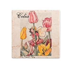  personalized tulip flower fairy tile