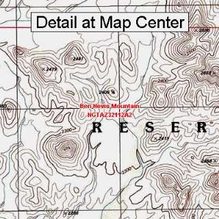 USGS Topographic Quadrangle Map   Ben Nevis Mountain, Arizona (Folded 