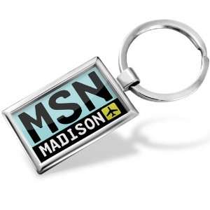 Keychain Airport code MSN / Madison country United States   Hand 