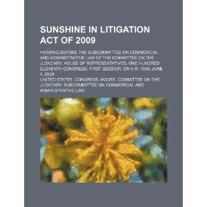  Sunshine in Litigation Act of 2009 hearing before the 