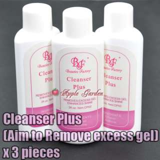 product includes uv gel nail cleanser plus x 3pc free gift 1pc of nail 