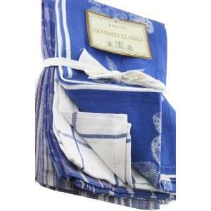  Ka F Group Llc 02611Blu Blue Kitchen Towels S/4   Pack Of 