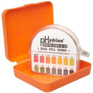   Hydrion Insta Chek pH Test Paper Dispenser, 0.0   13.0 pH, Double Roll