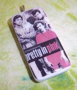 Pretty In Pink 80s Movie Poster Domino Pendant Necklace  