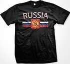 Russia Russian Flag Bird Crest Sports Tees Mens T shirt