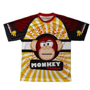  Crazy Banana Monkey Technical T Shirt for Men Sports 