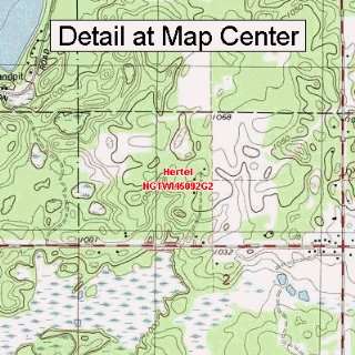   Topographic Quadrangle Map   Hertel, Wisconsin (Folded/Waterproof