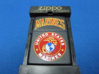 Zippo US Marines Black Matte Lighter *NEW*  
