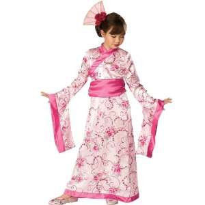  Child Small (Size 4 6, 3 4 Yrs) Asian Princess Dress, Obi 