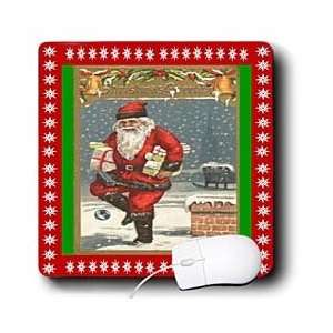   Christmas Designs   Vintage Santa on Roof With Presents   Mouse Pads