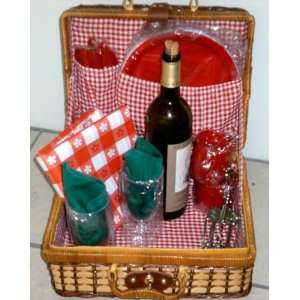  Handcrafted Picnic Basket for Four 