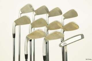 Mens RH   Complete Golf Club Set Titleist Driver Woods Irons + Bag 