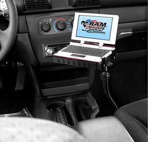 RAM Car/Truck Seat Rail Mount for Larger Laptops 10 16, No Drilling 