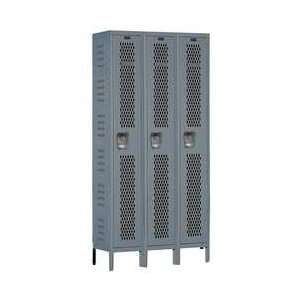 Assem Ventilated Locker,w 36,d 15,gray   HALLOWELL  