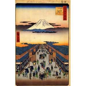   or Labels Japanese Art Utagawa Hiroshige Suruga cho