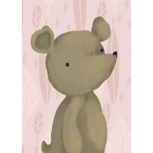  Barrington the Bear in Powder Pink Canvas Reproduction 