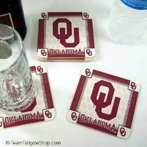  University of Oklahoma OU Sooners Drink Coasters, Set of 8 