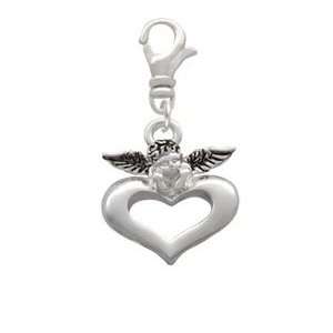  Angel over Heart Clip On Charm Arts, Crafts & Sewing