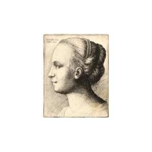   Wenceslaus Hollar   Young woman hair bound with pearls