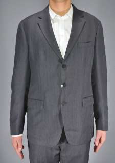Authentic $2600 MALO Wool Linen Silk Pinstripe Suit US 42 EU 52  