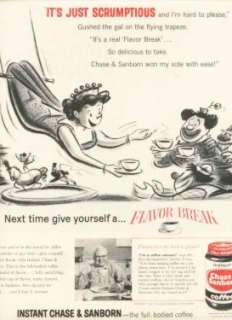 TRAPEZE HIGH FLYER CARTOON DARROW ART Vintage Ad 1957  