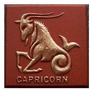  Zodiac Art, Capricorn, Copper with Gold Accent