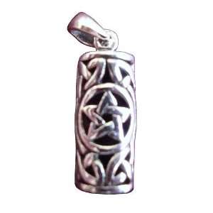    Small Cylinder Pentacle Pendant Wiccan Pagan Jewelry Jewelry