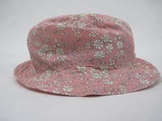 PAPO DANJO Girls Pink Checkered Floral Hat Sz M  